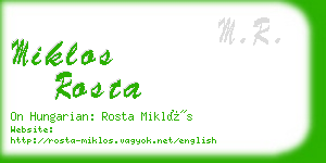 miklos rosta business card